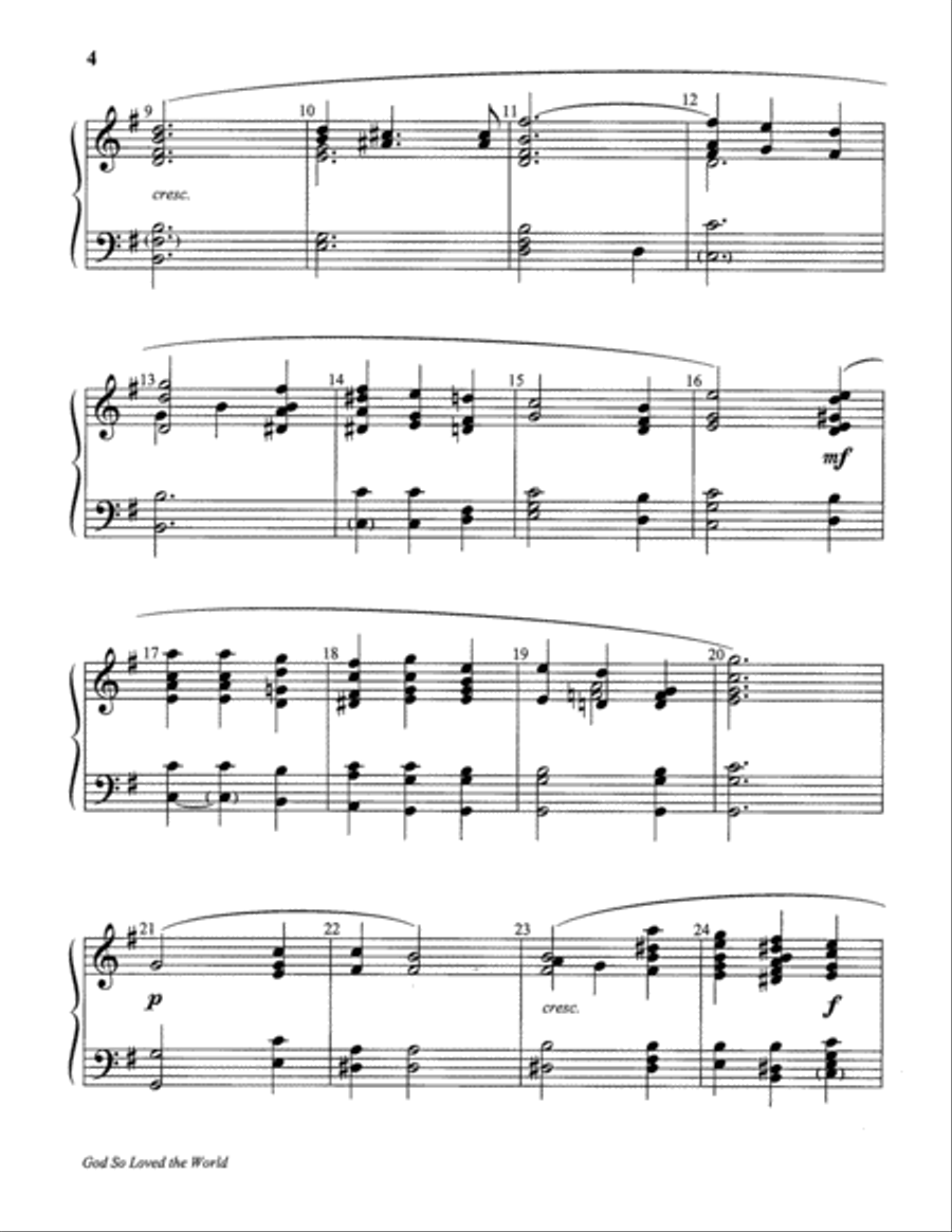 God So Loved the World 4-Octaves scores gallery preview page 4
