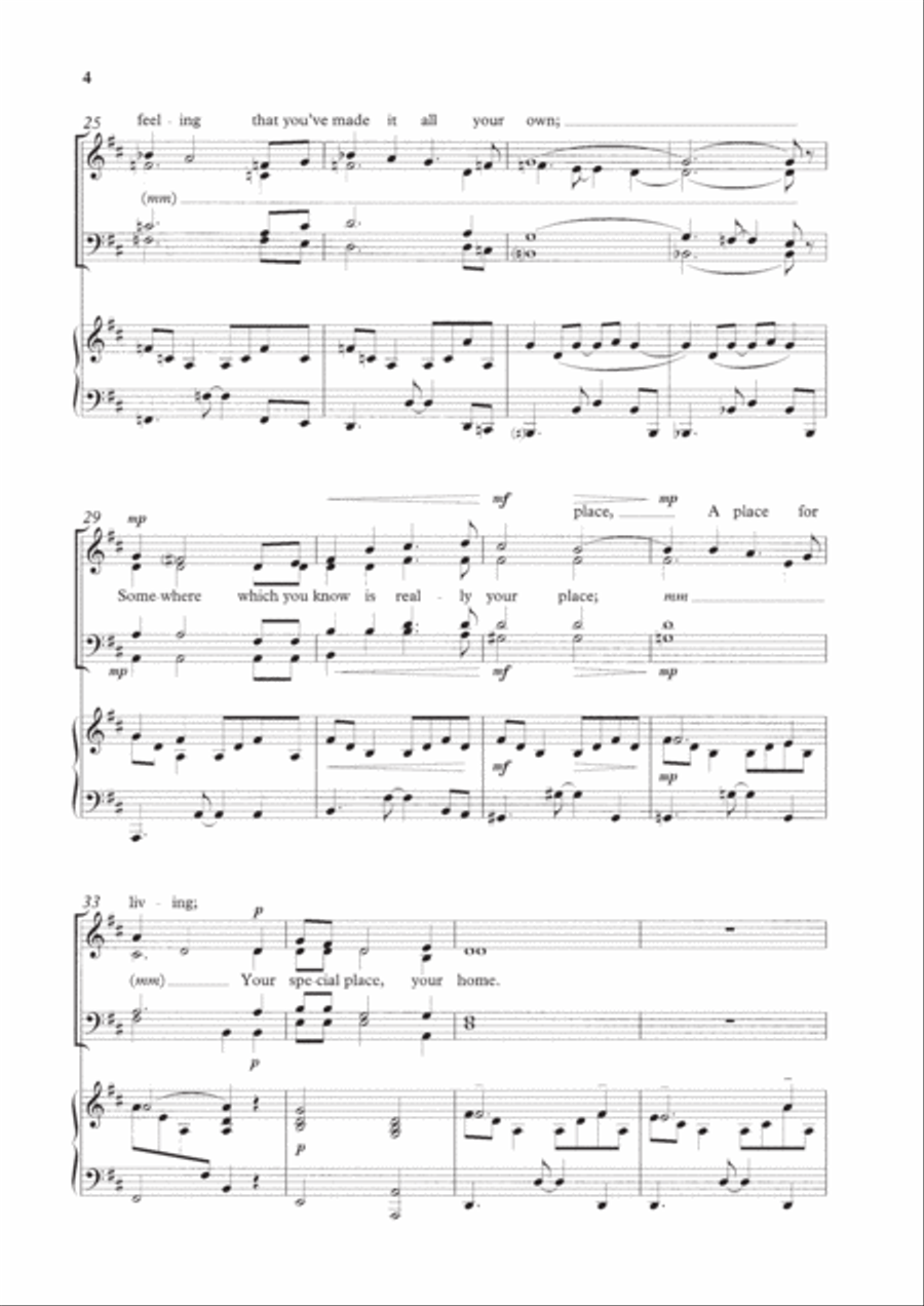 Home is a special kind of feeling 4-Part scores gallery preview page 4