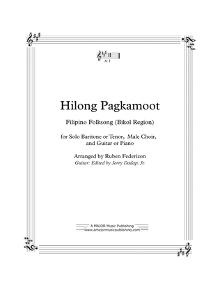 Book cover for Hilong Pagkamoot, a Filipino seranade from the Bicol Region