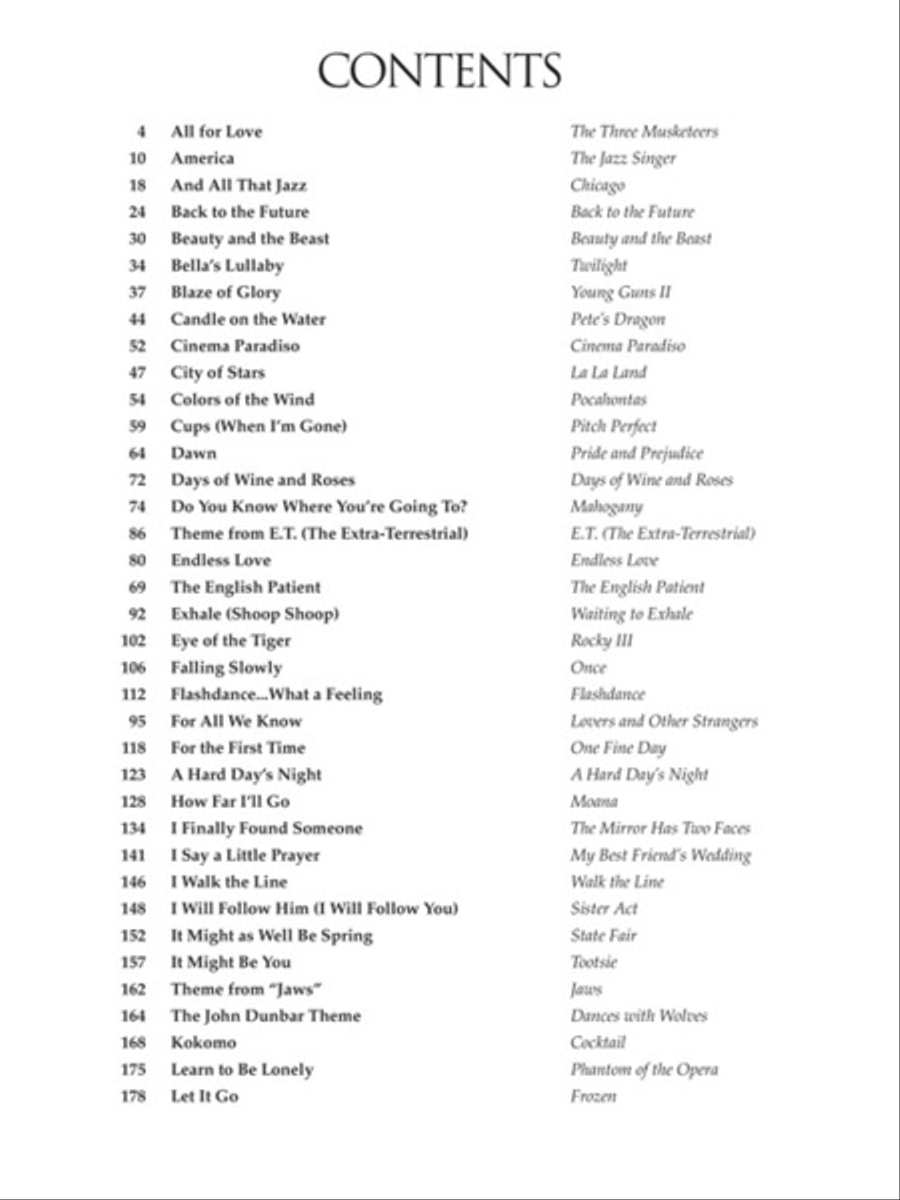 The Big Book of Movie Music - 3rd Edition Piano, Vocal, Guitar scores gallery preview page 2