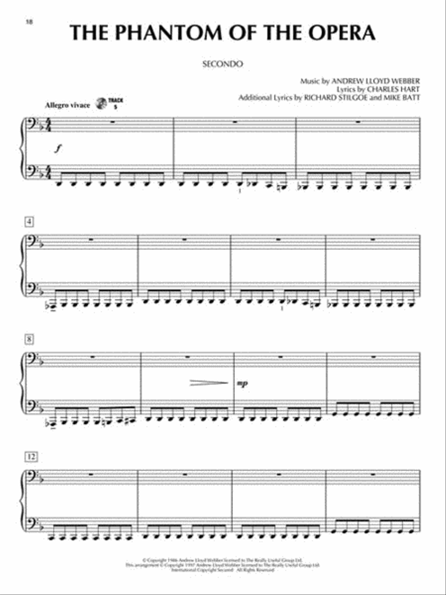 The Phantom of the Opera The Phantom of the Opera 1 Piano, 4-Hands scores gallery preview page 3