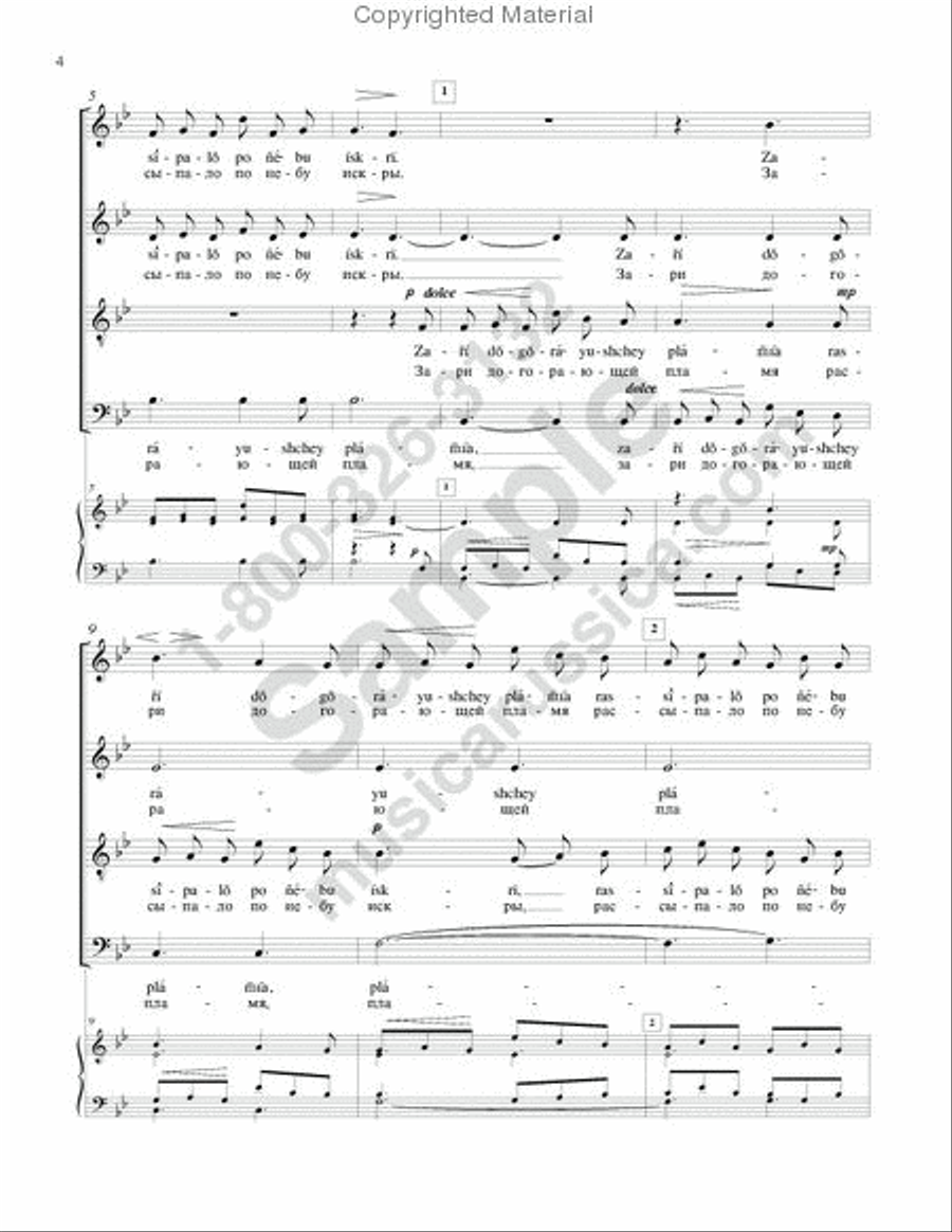 Evening 4-Part scores gallery preview page 3