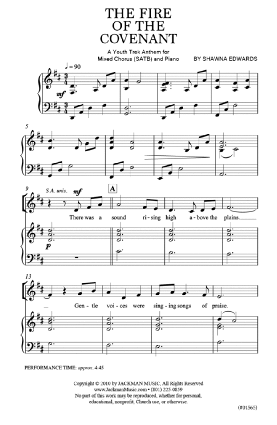 The Fire of the Covenant - SATB 4-Part scores gallery preview page 2