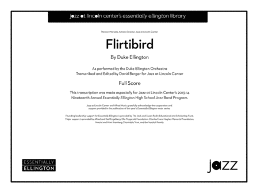 Flirtbird (from Anatomy of a Murder): Score Jazz Ensemble scores gallery preview page 1