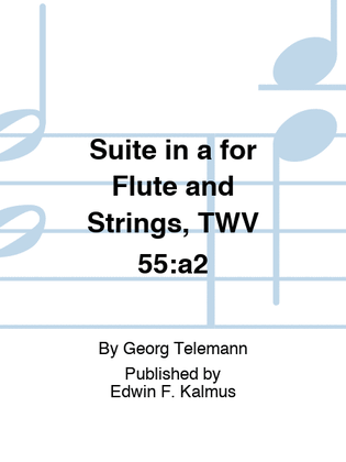 Book cover for Suite in a for Flute and Strings, TWV 55:a2