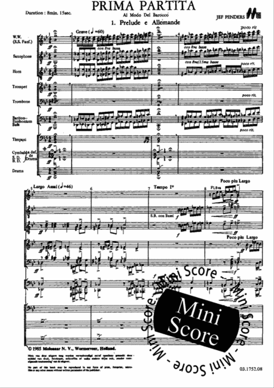 Prima Partita Al Modo Del Fanfare Band scores gallery preview page 7