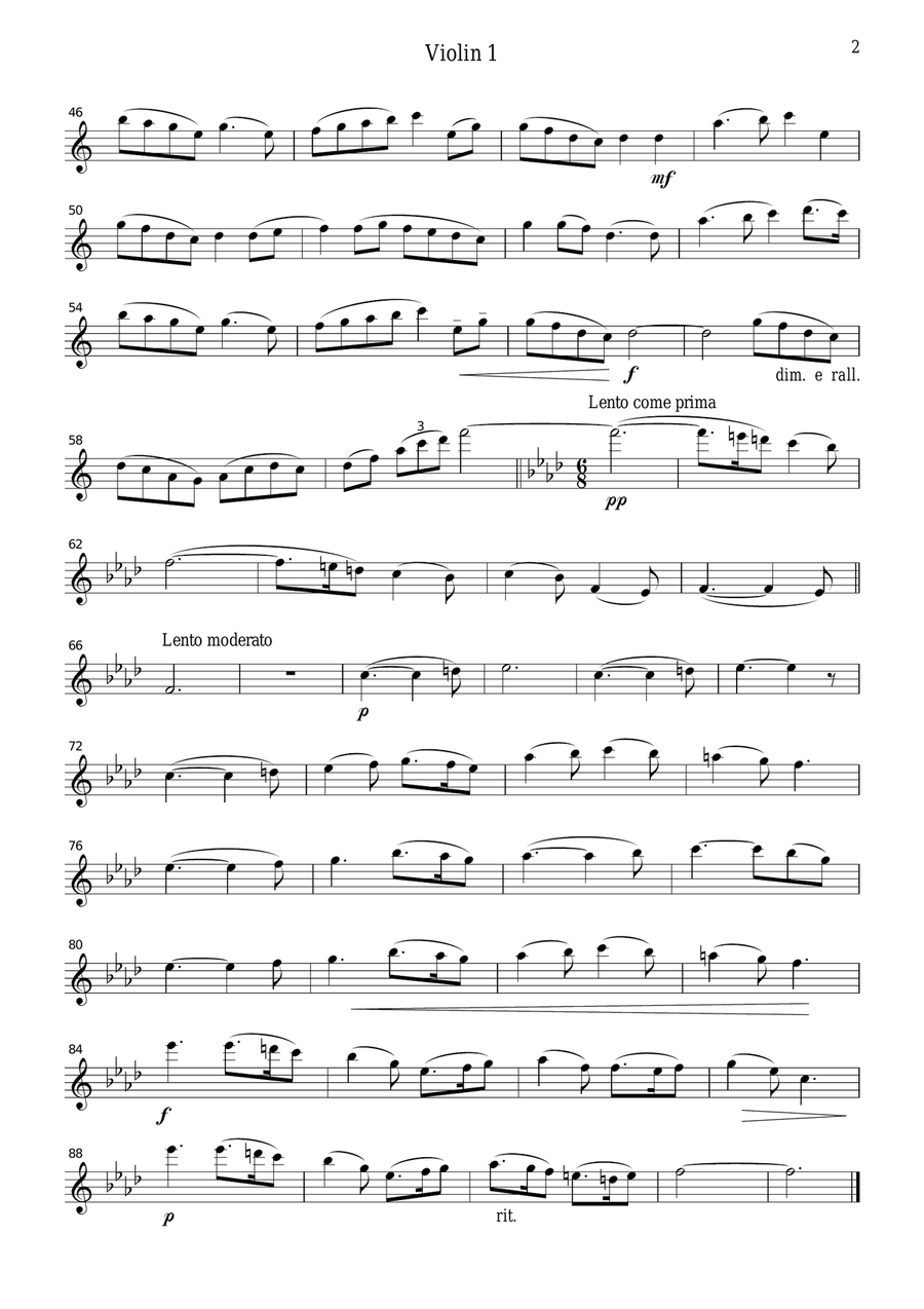Vaughan-Williams Fantasia on Greensleeves, for string quartet, CV201 String Quartet scores gallery preview page 4