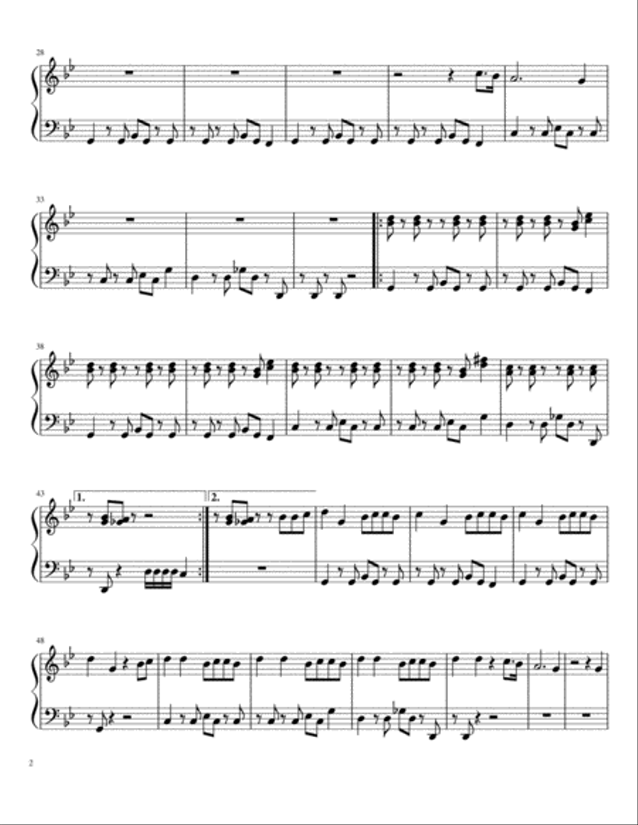 Bad Guy Easy Piano scores gallery preview page 2