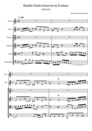 Bach - Double Violin Concerto in D minor - BWV1043 - Vivace - String Orchestra Original