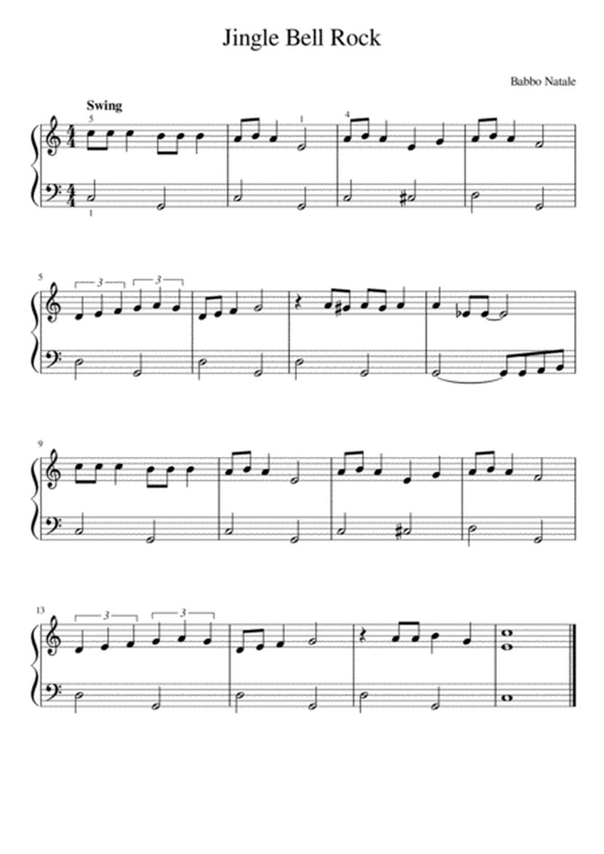 Jingle Bell Rock Theme - Easy Piano Solo