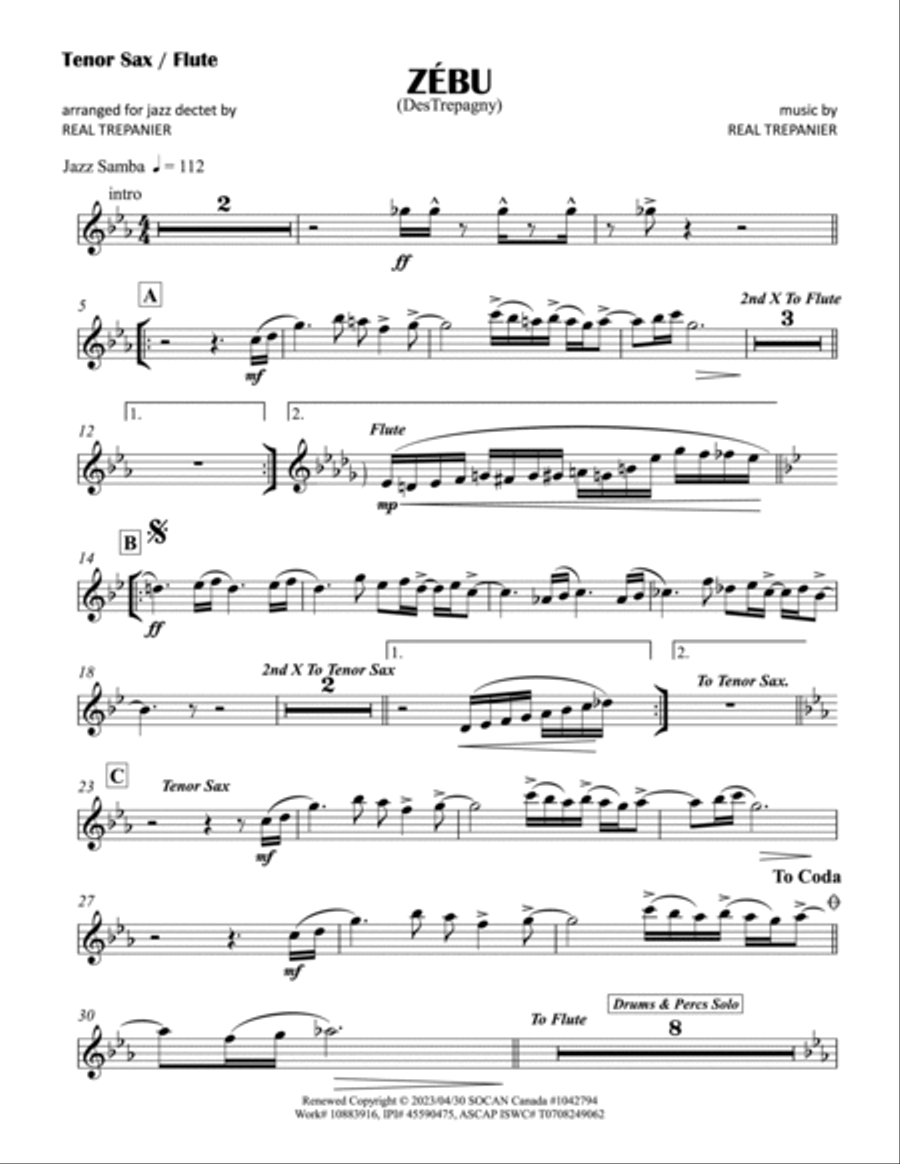 ZÉBU Jazz Ensemble scores gallery preview page 4