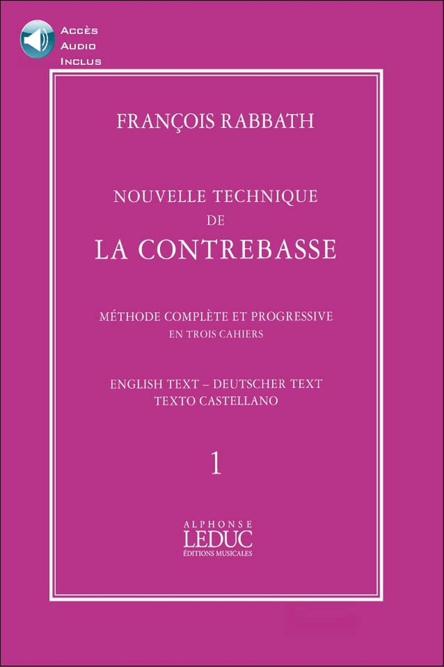 Nouvelle Technique de la Contrebasse – Volume 1 Double Bass scores gallery preview page 1