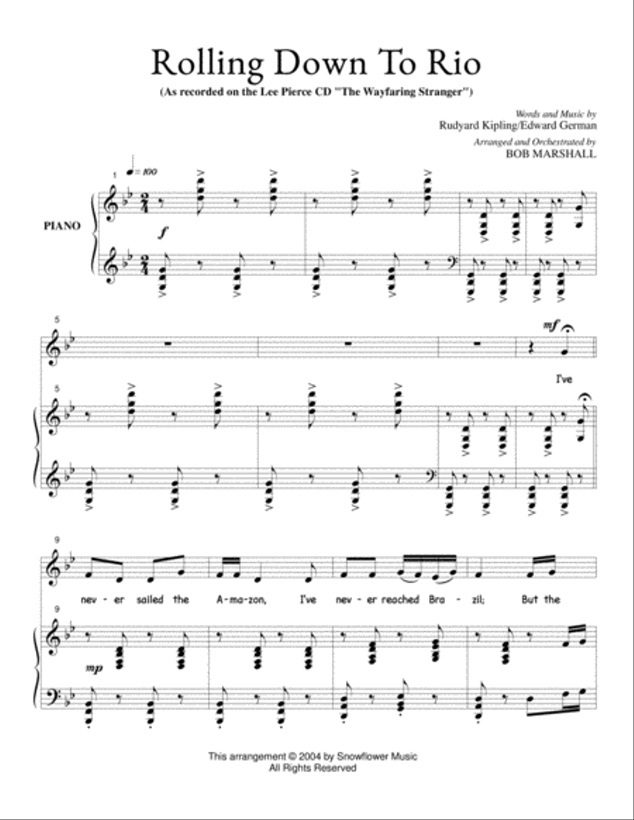 Rolling Down to Rio Voice Solo scores gallery preview page 3
