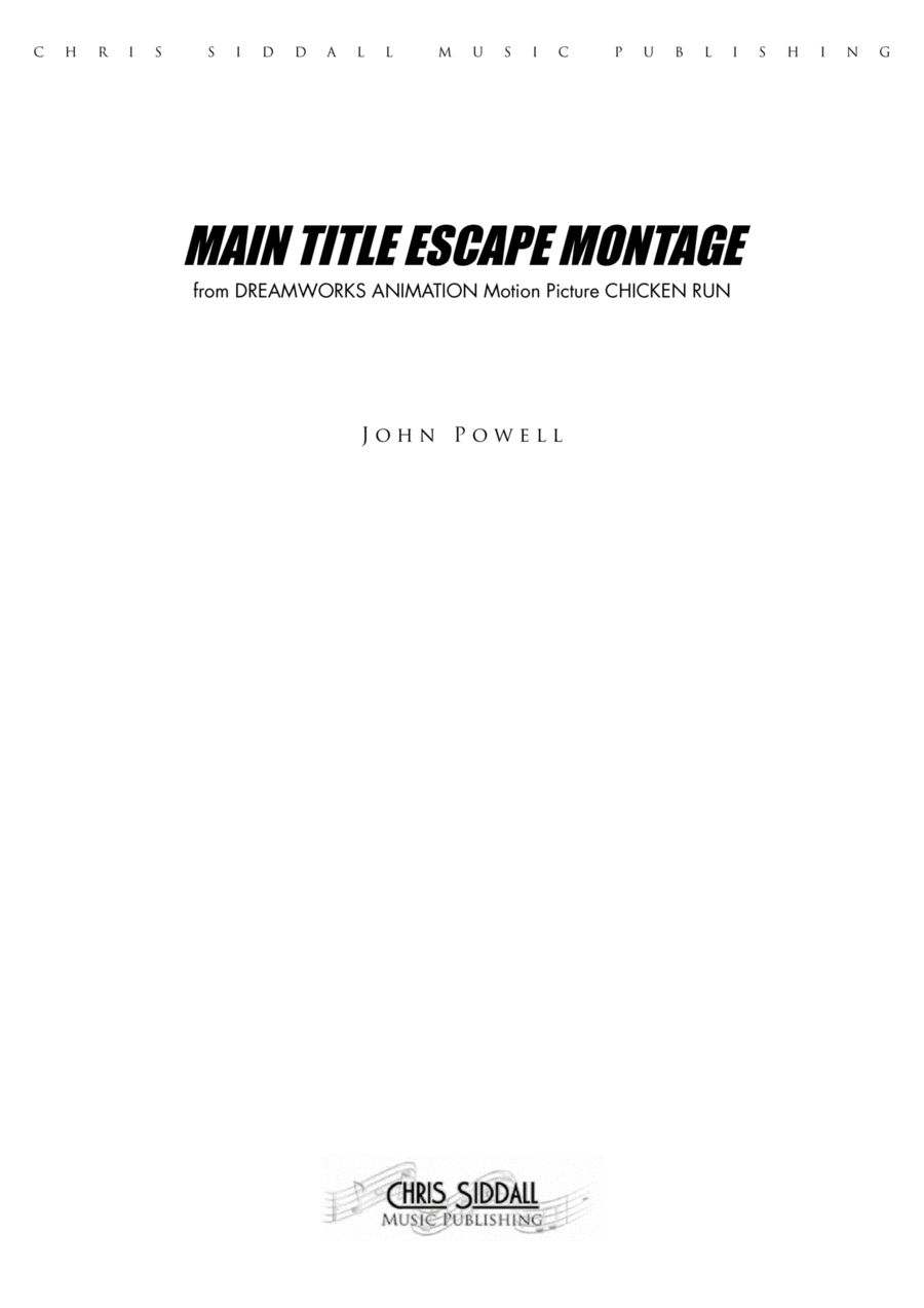 Chicken Run - Main Title Escape Montage Full Orchestra scores gallery preview page 1
