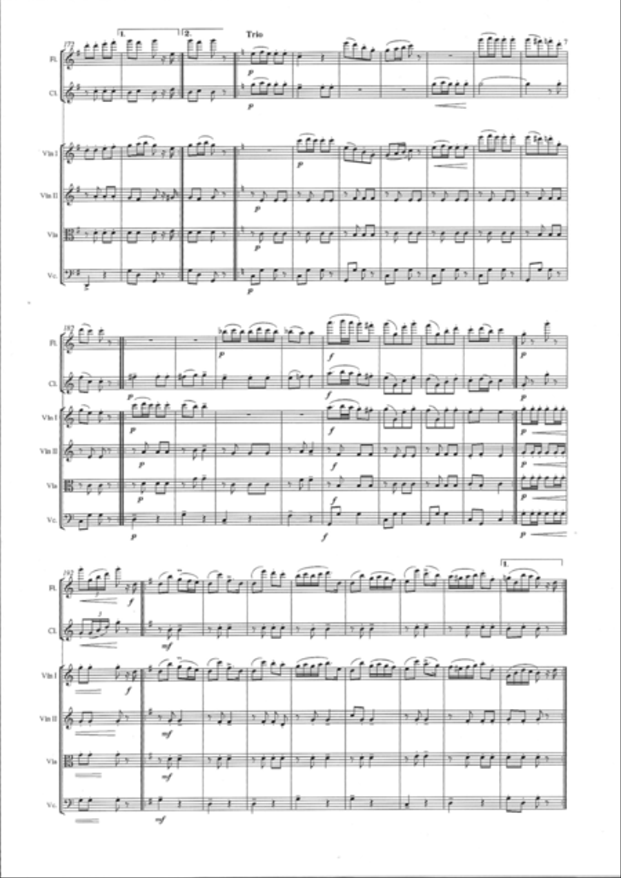 Schubert German Dances Clarinet scores gallery preview page 4