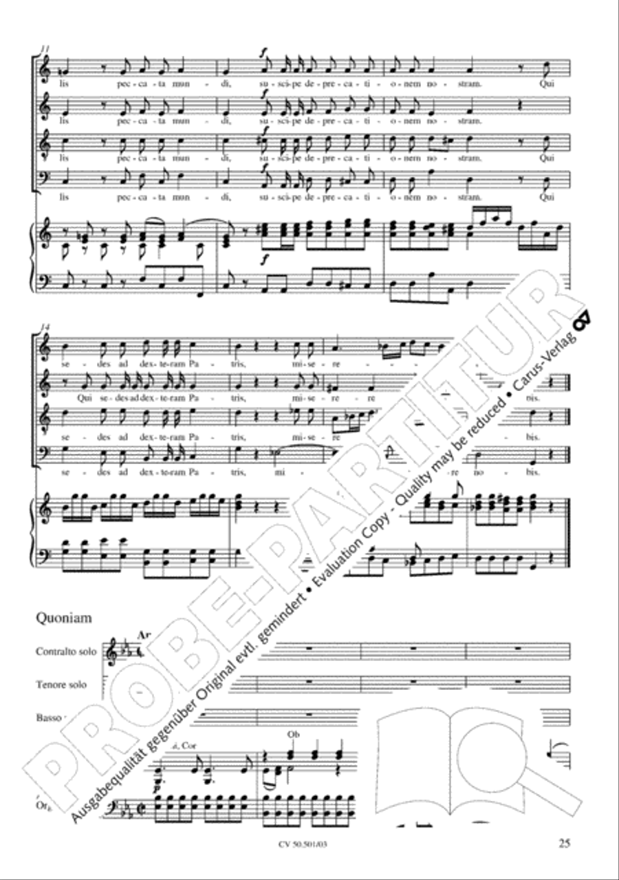 Mass in C Major 4-Part scores gallery preview page 26