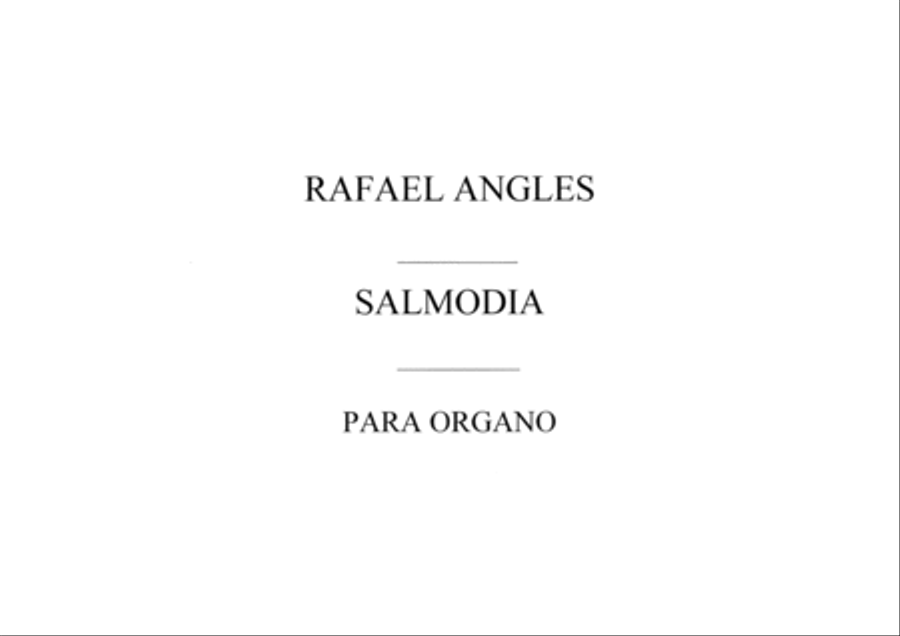 Salmodia Para Organo Salmodia Para Organo Organ scores gallery preview page 1