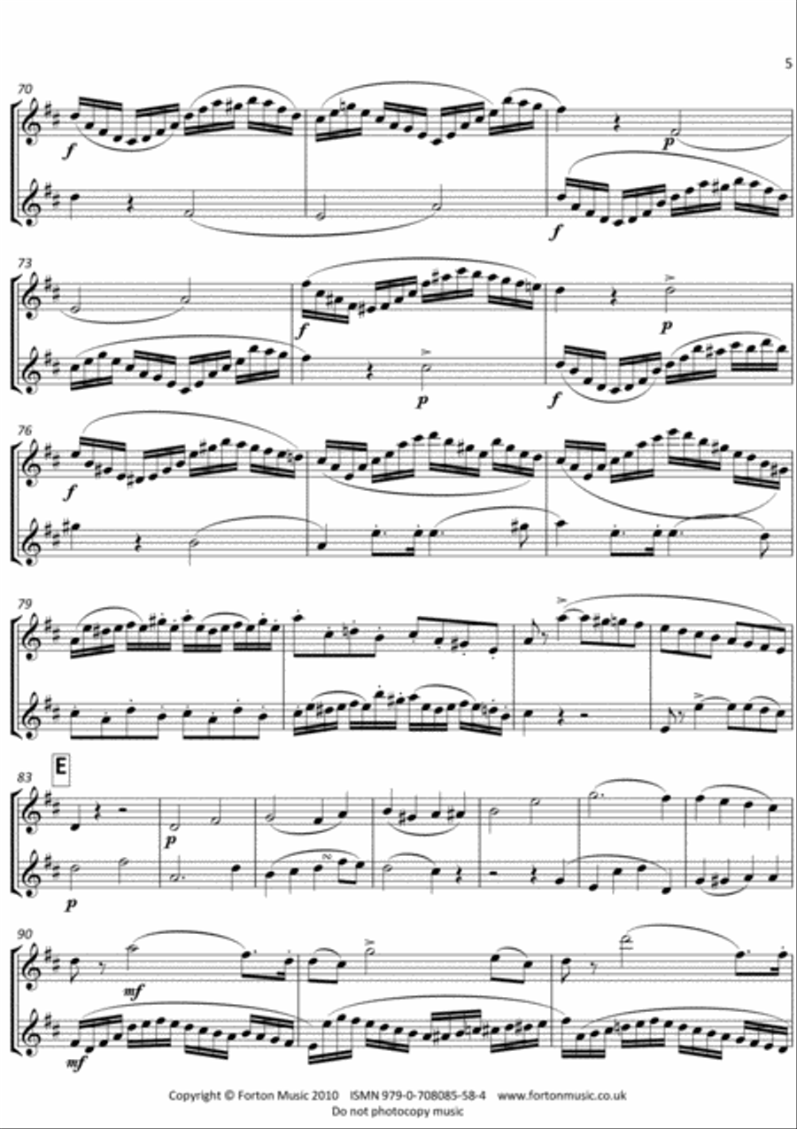 Trois Duos Concertante Flute Duet scores gallery preview page 5