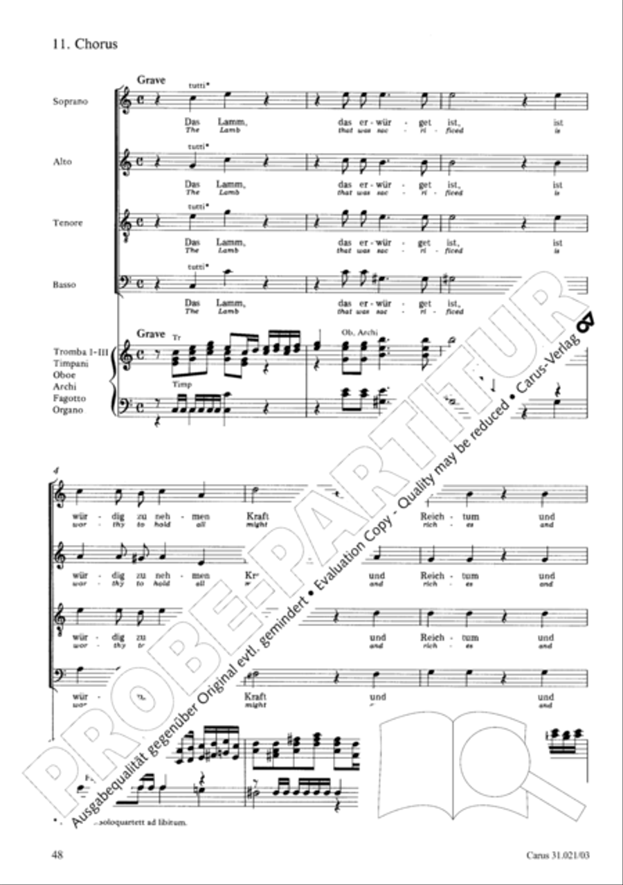 Lord my God, my heart and soul were sore distressed (Ich hatte viel Bekummernis) STB scores gallery preview page 49
