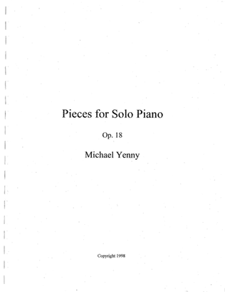 9 Pieces for Piano, op. 18
