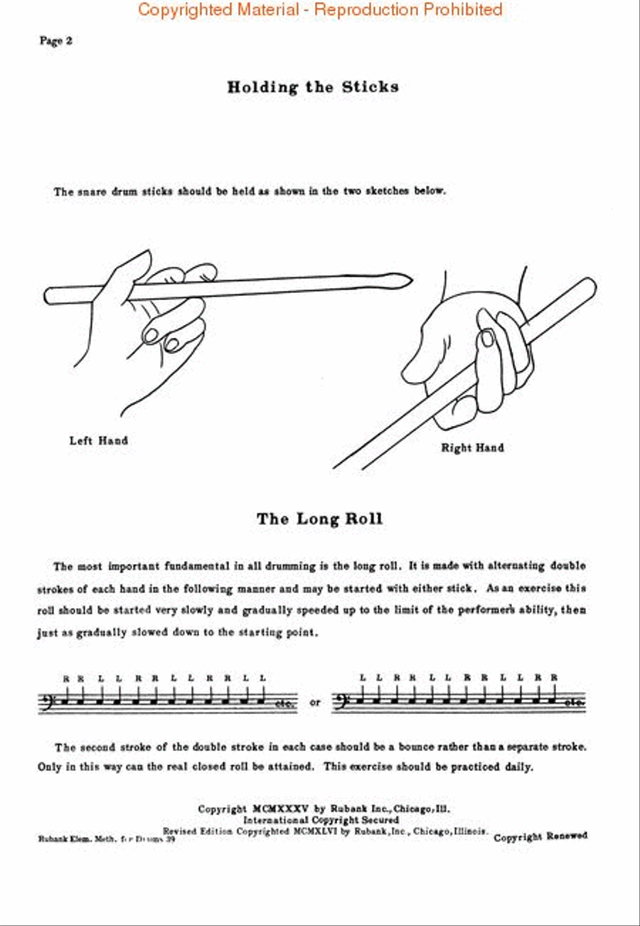 Rubank Elementary Method - Drums Concert Band Methods scores gallery preview page 2