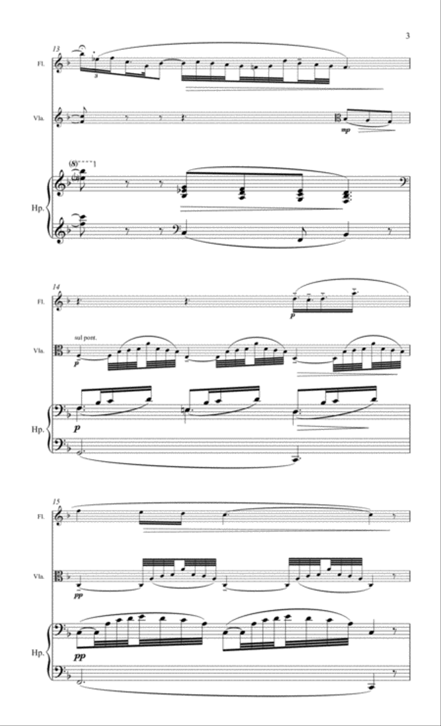 Debussy Trio for Flute, Viola & Harp Small Ensemble scores gallery preview page 4