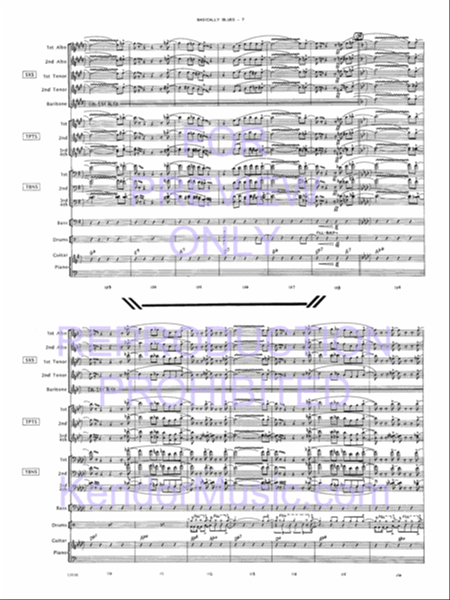 Basically Blues Jazz Ensemble scores gallery preview page 8