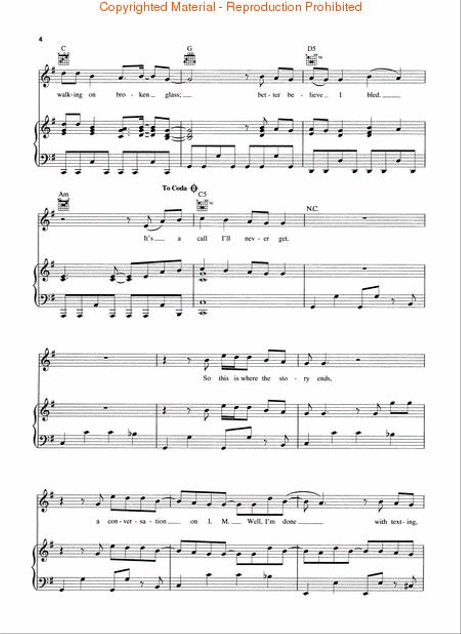 S.O.S. Piano, Vocal, Guitar scores gallery preview page 3