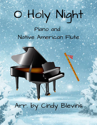 Book cover for O Holy Night, for Piano and Native American Flute