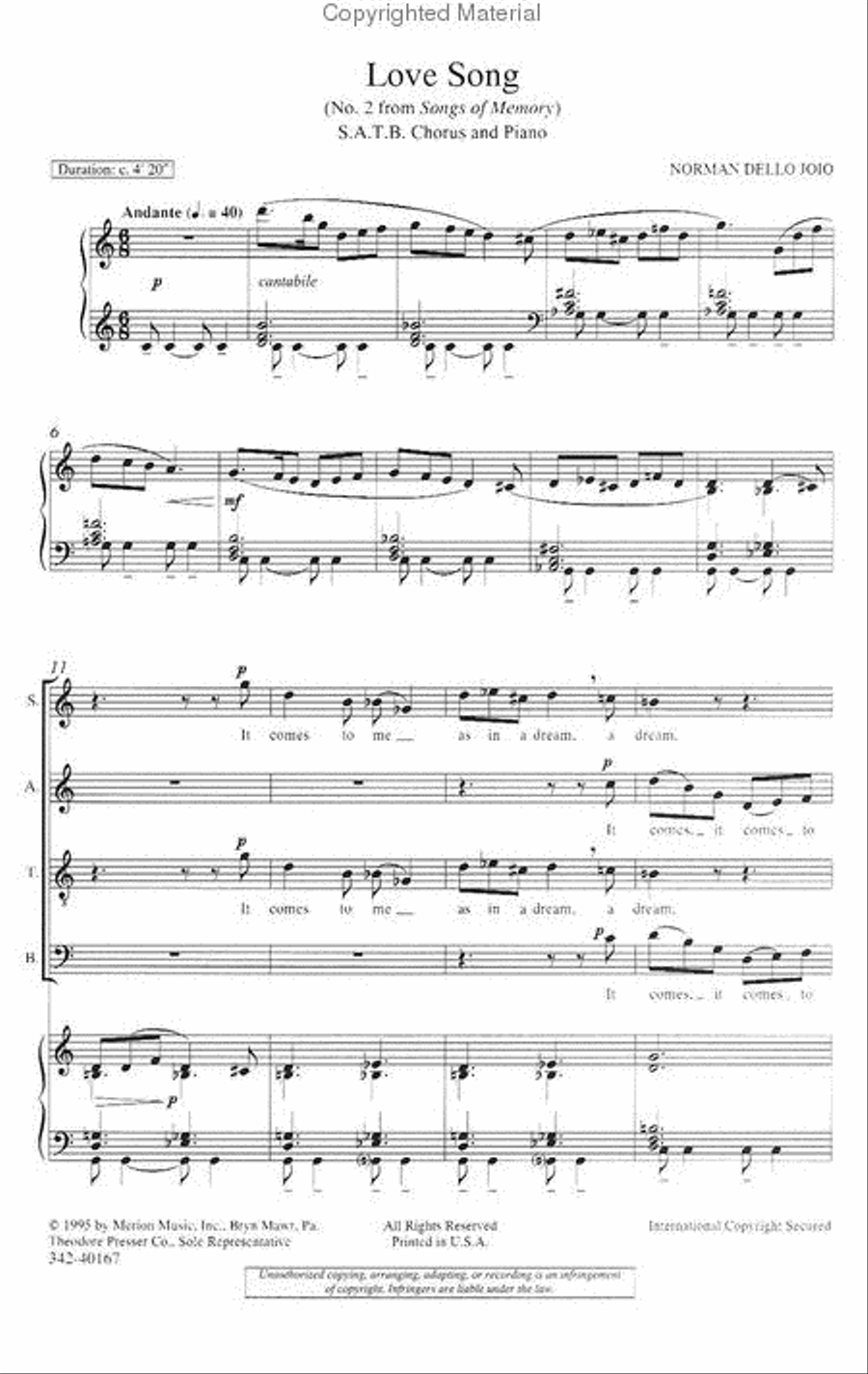 Love Song (No. 2 From 