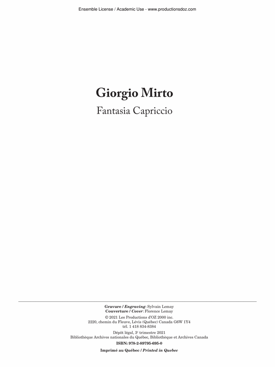 Fantasia Capriccio Fantasia Capriccio Classical Guitar scores gallery preview page 1