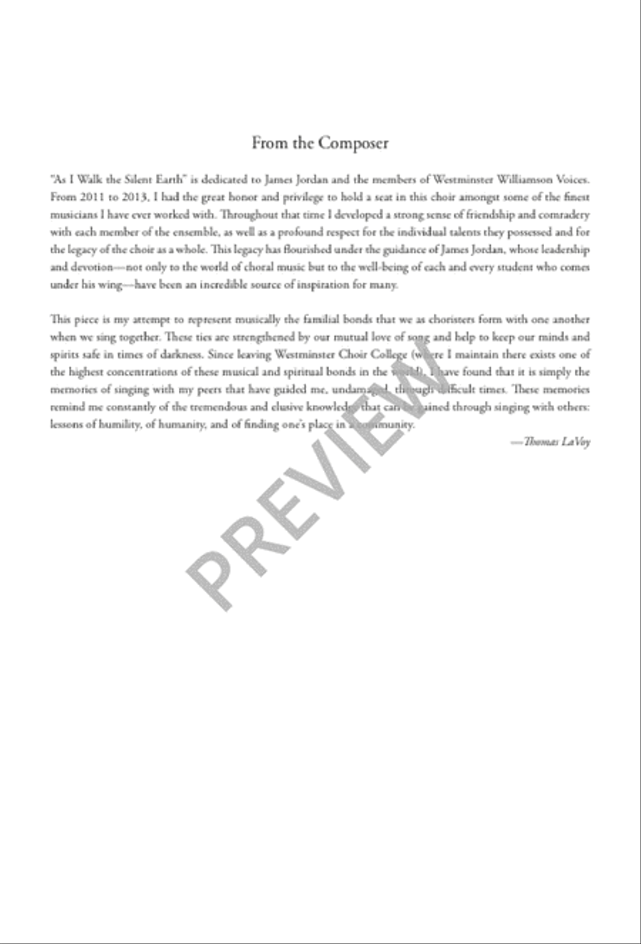 As I Walk the Silent Earth Divisi scores gallery preview page 2