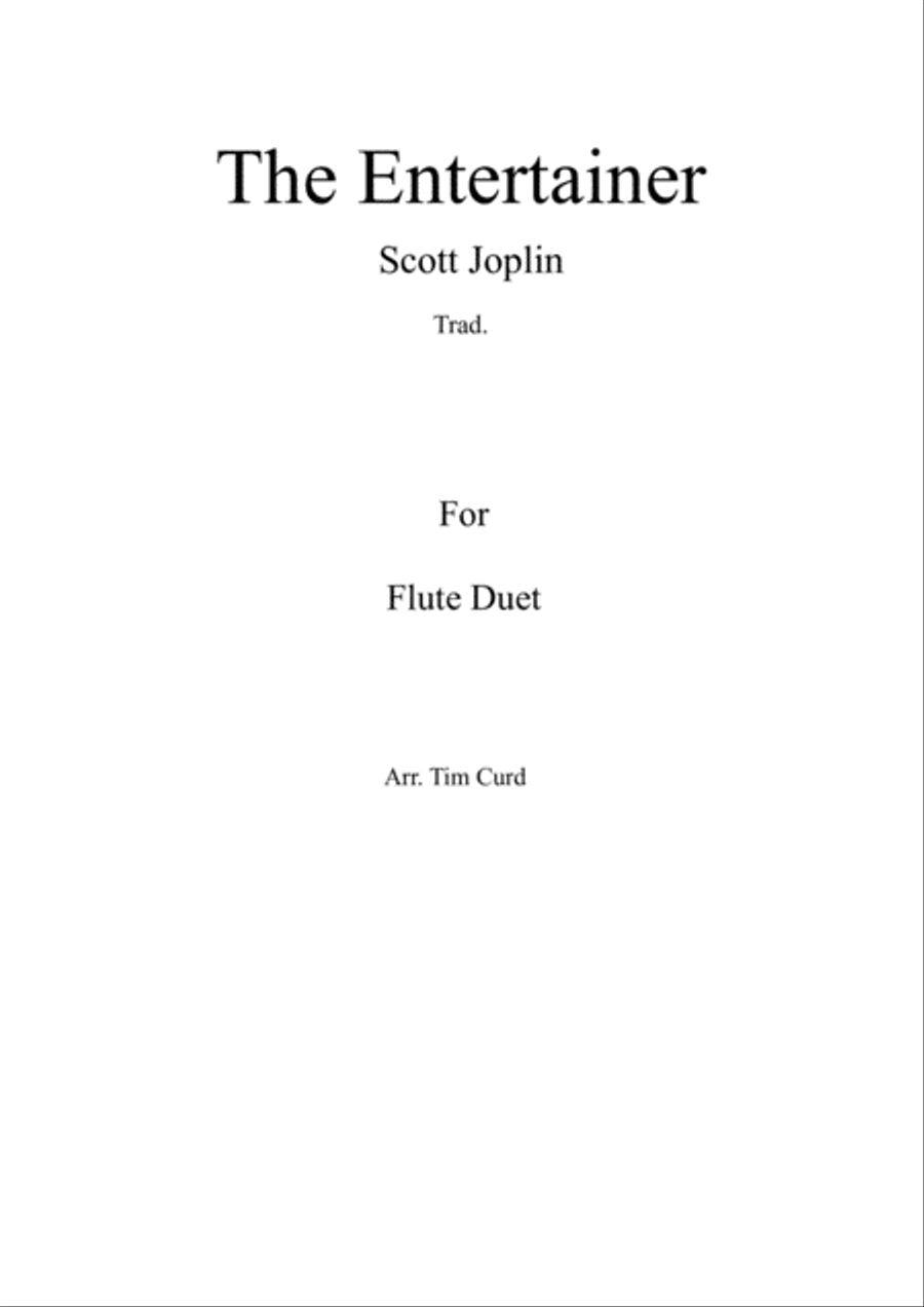 The Entertainer. Flute Duet Flute Duet scores gallery preview page 1