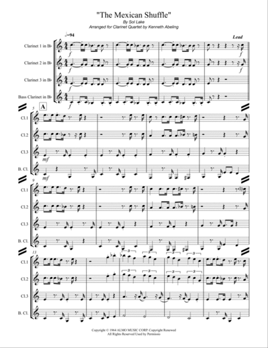 The Mexican Shuffle Woodwind Ensemble scores gallery preview page 2