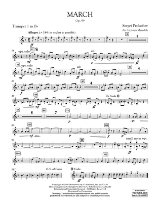 March, Op. 99 - Bb Trumpet 1