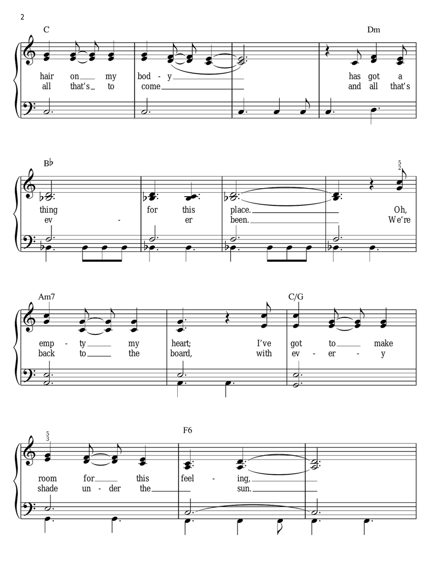 Can't Take It In Easy Piano scores gallery preview page 2