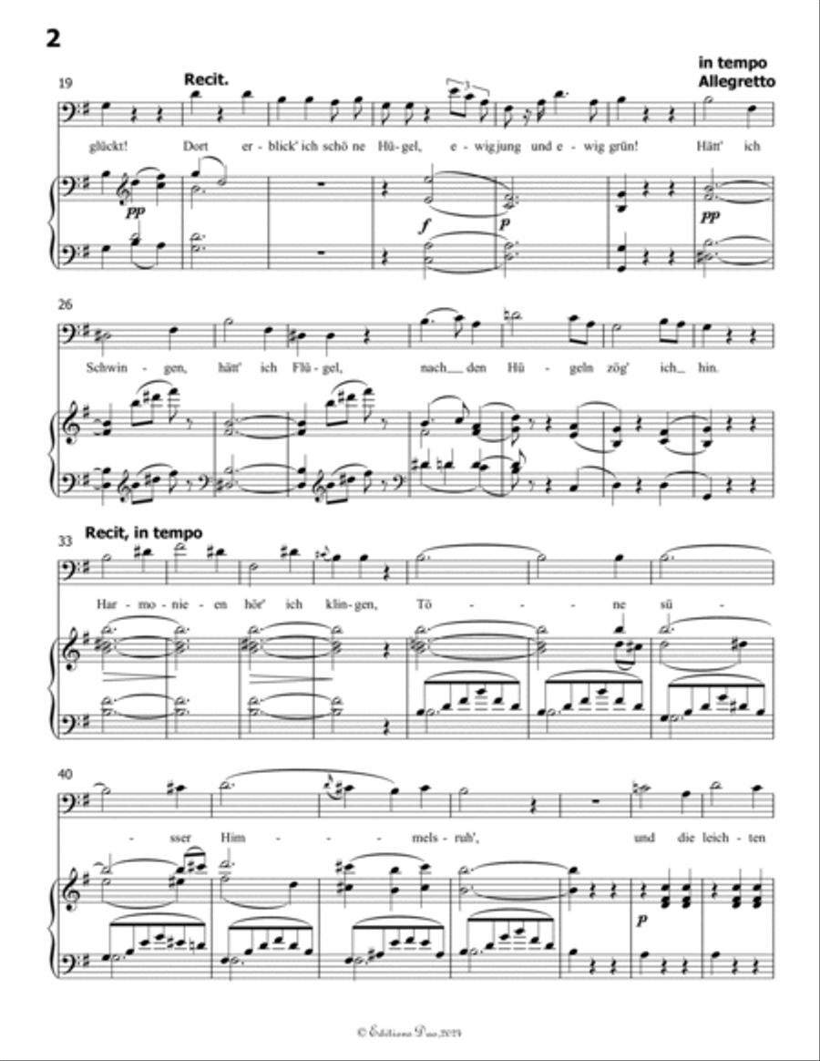 Sehnsucht, by Schubert, D.52, in G Major Voice scores gallery preview page 4