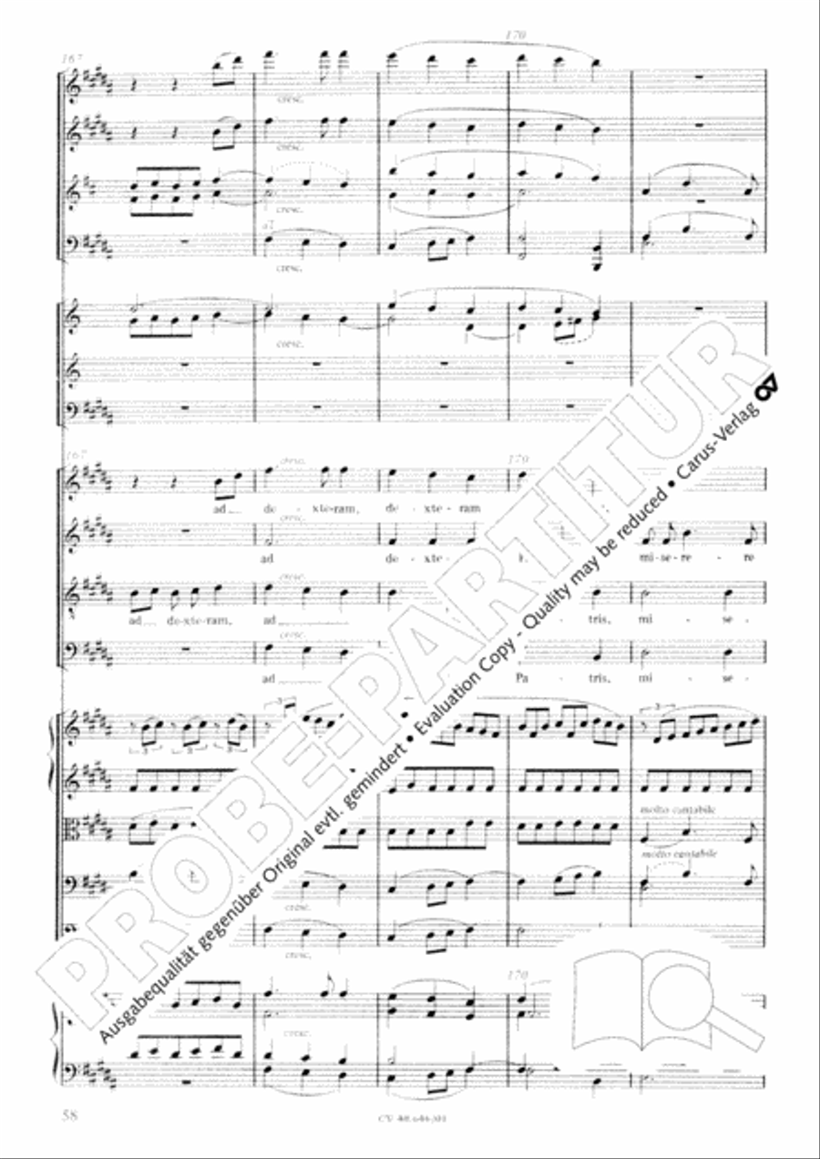 Mass in A Major (2 versions) STB scores gallery preview page 69