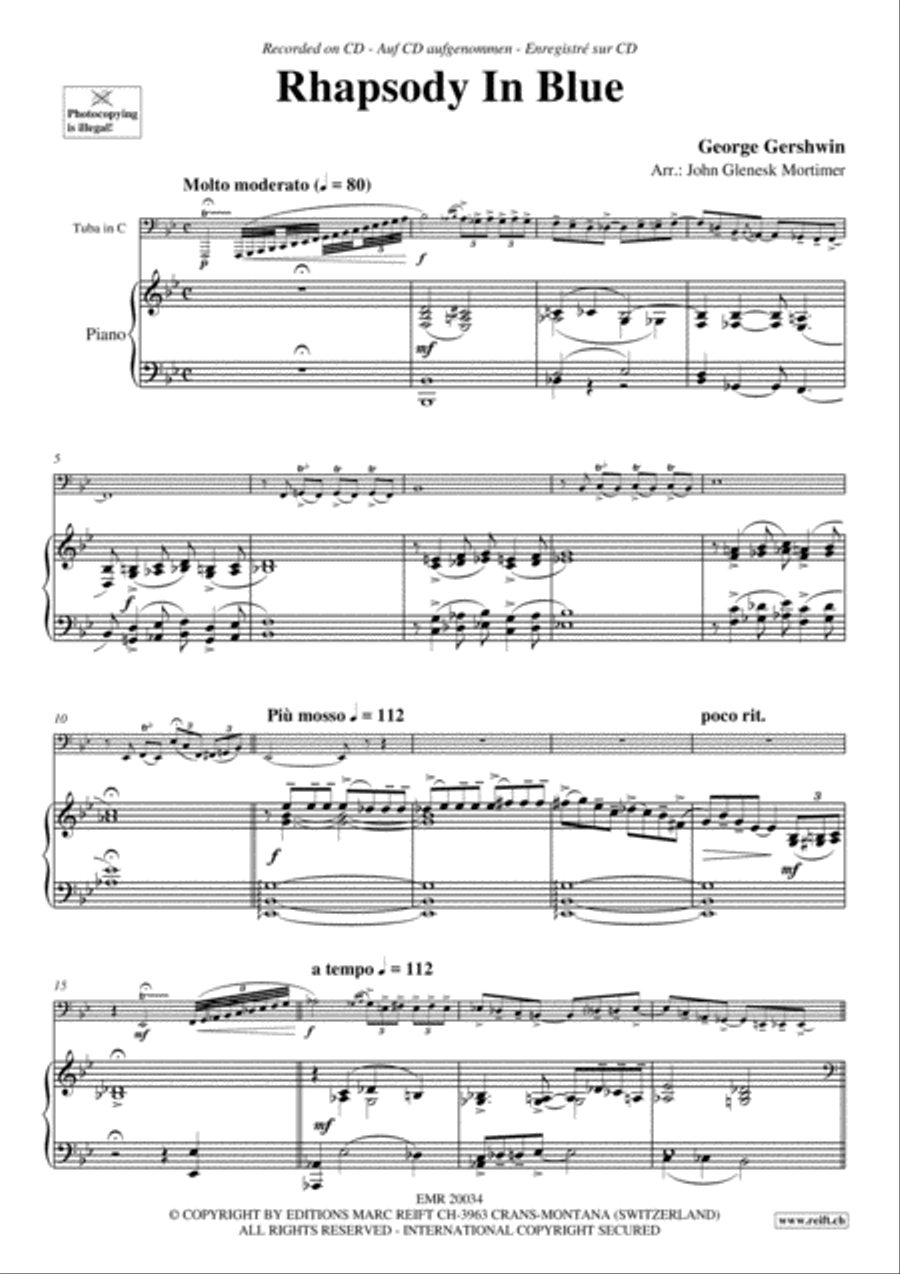 Rhapsody In Blue Tuba scores gallery preview page 3