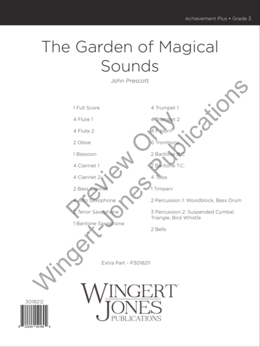 The Garden of Magical Sound Concert Band scores gallery preview page 2