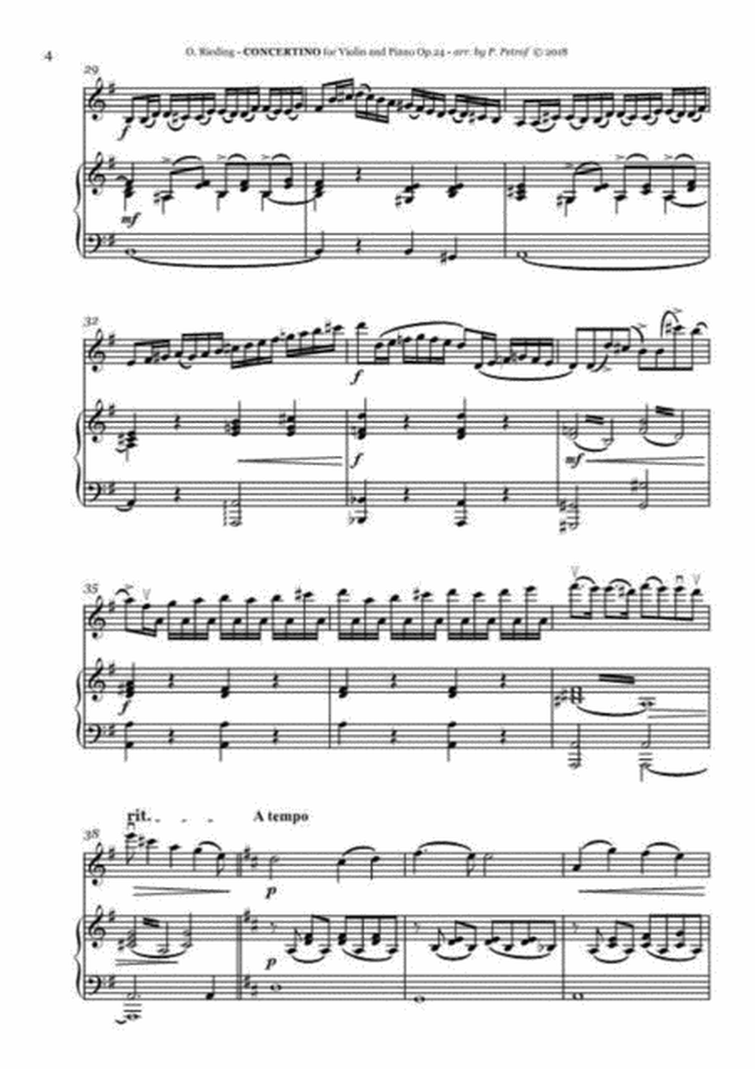 O. Rieding - Concertino Op.24 for Violin and Piano image number null