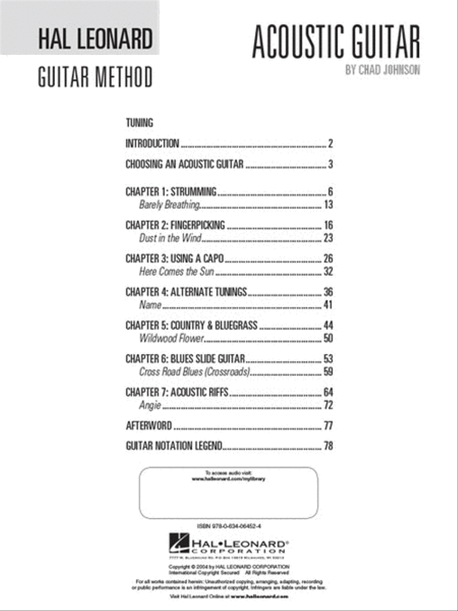 The Hal Leonard Acoustic Guitar Method Acoustic Guitar scores gallery preview page 2