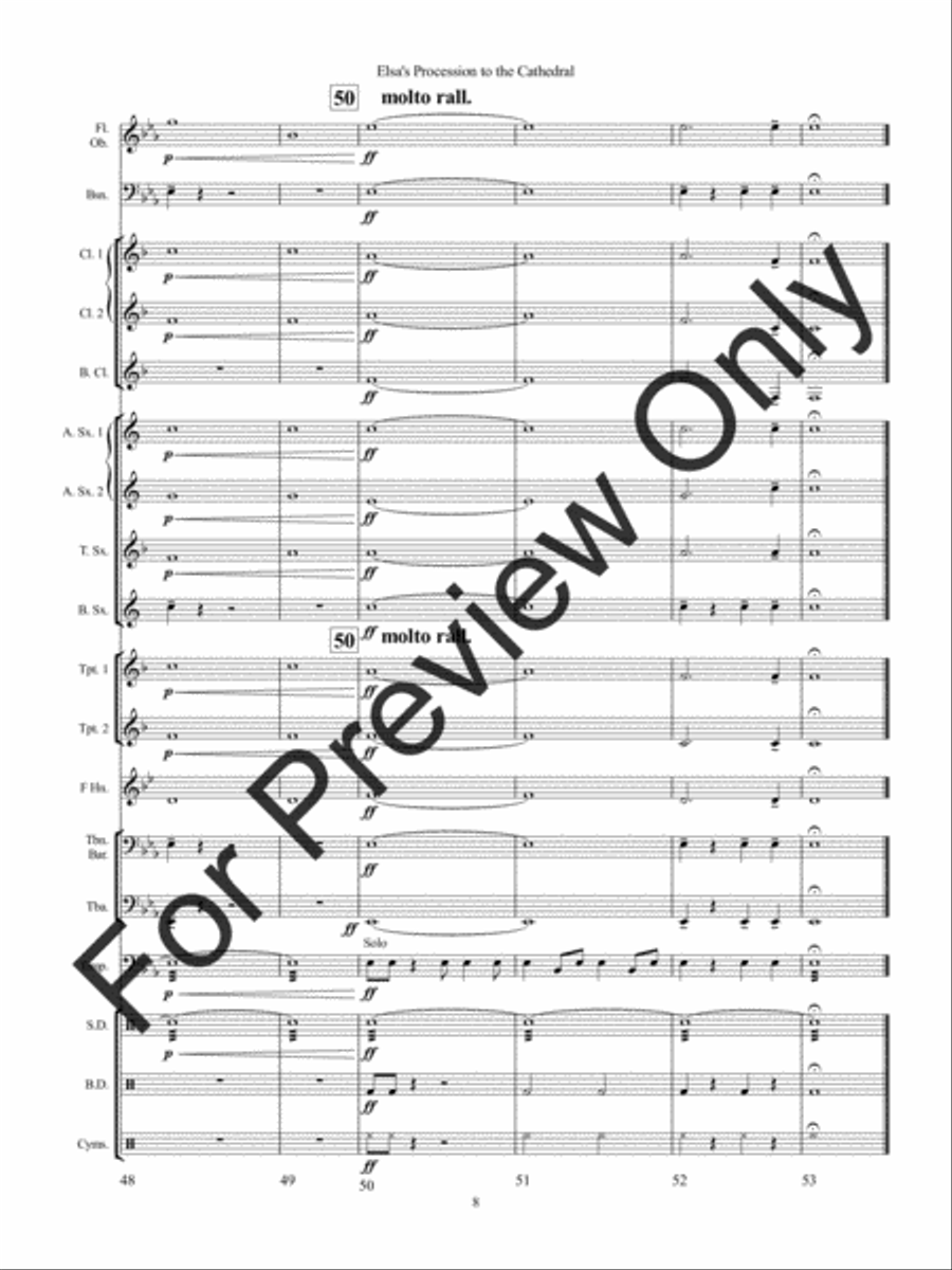 Elsas Procession to the Cathedral (Score) Concert Band scores gallery preview page 12