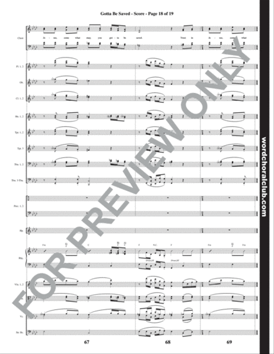 Southern Gospel Sounds - Orchestration Set of Parts scores gallery preview page 19