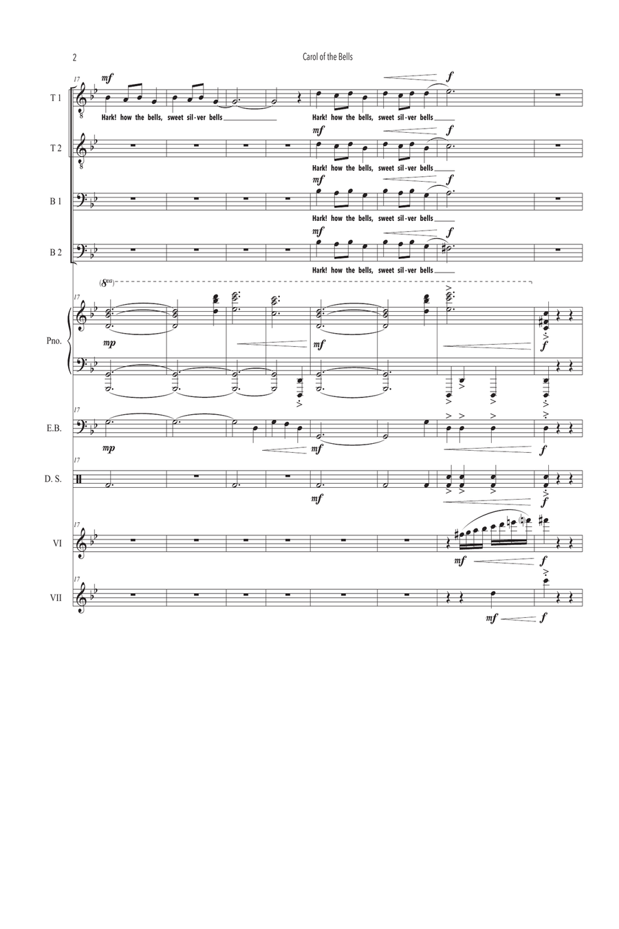 Carol Of The Bells TTBB scores gallery preview page 2