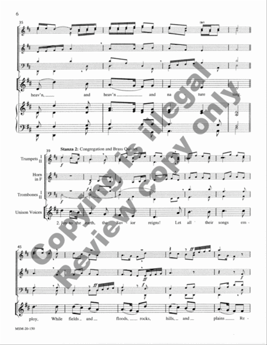 Joy to the World (Antioch) Choir scores gallery preview page 10