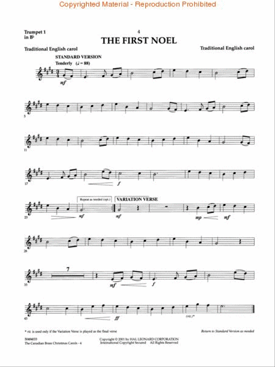The Canadian Brass Christmas Carols Trumpet scores gallery preview page 2