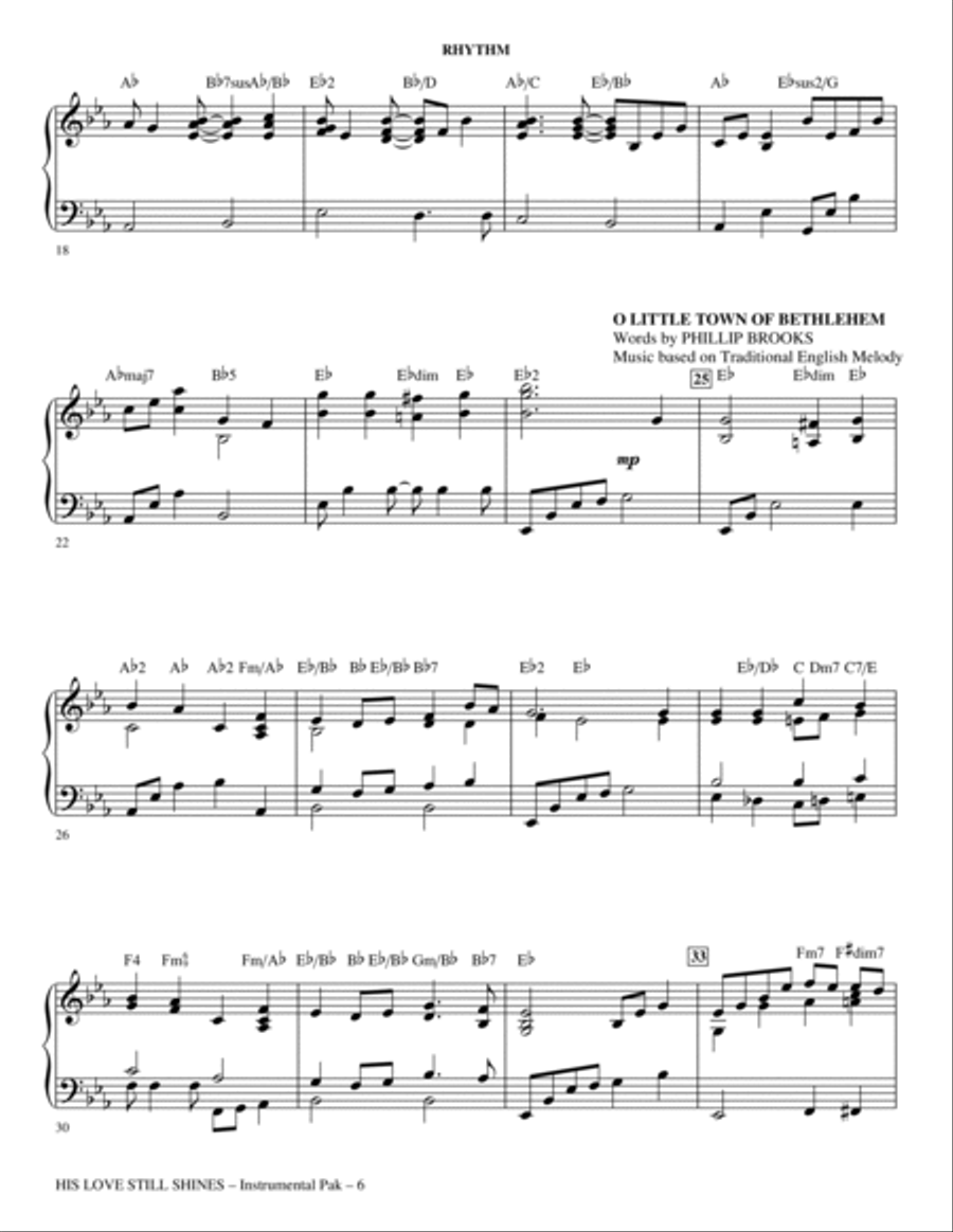 His Love Still Shines - Rhythm Choir scores gallery preview page 6