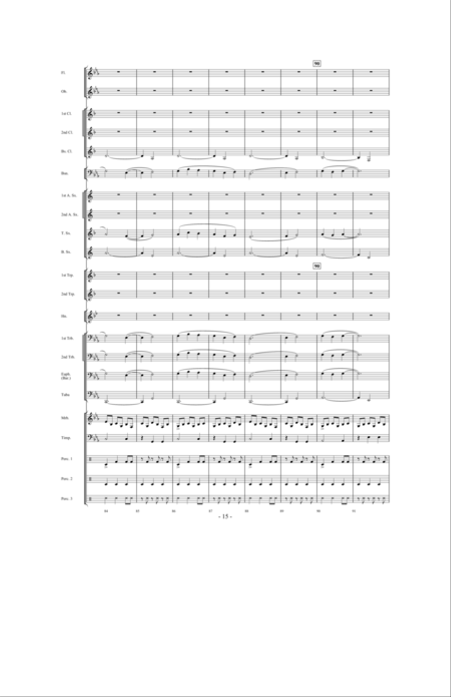 Invocation and African Dance Concert Band scores gallery preview page 14