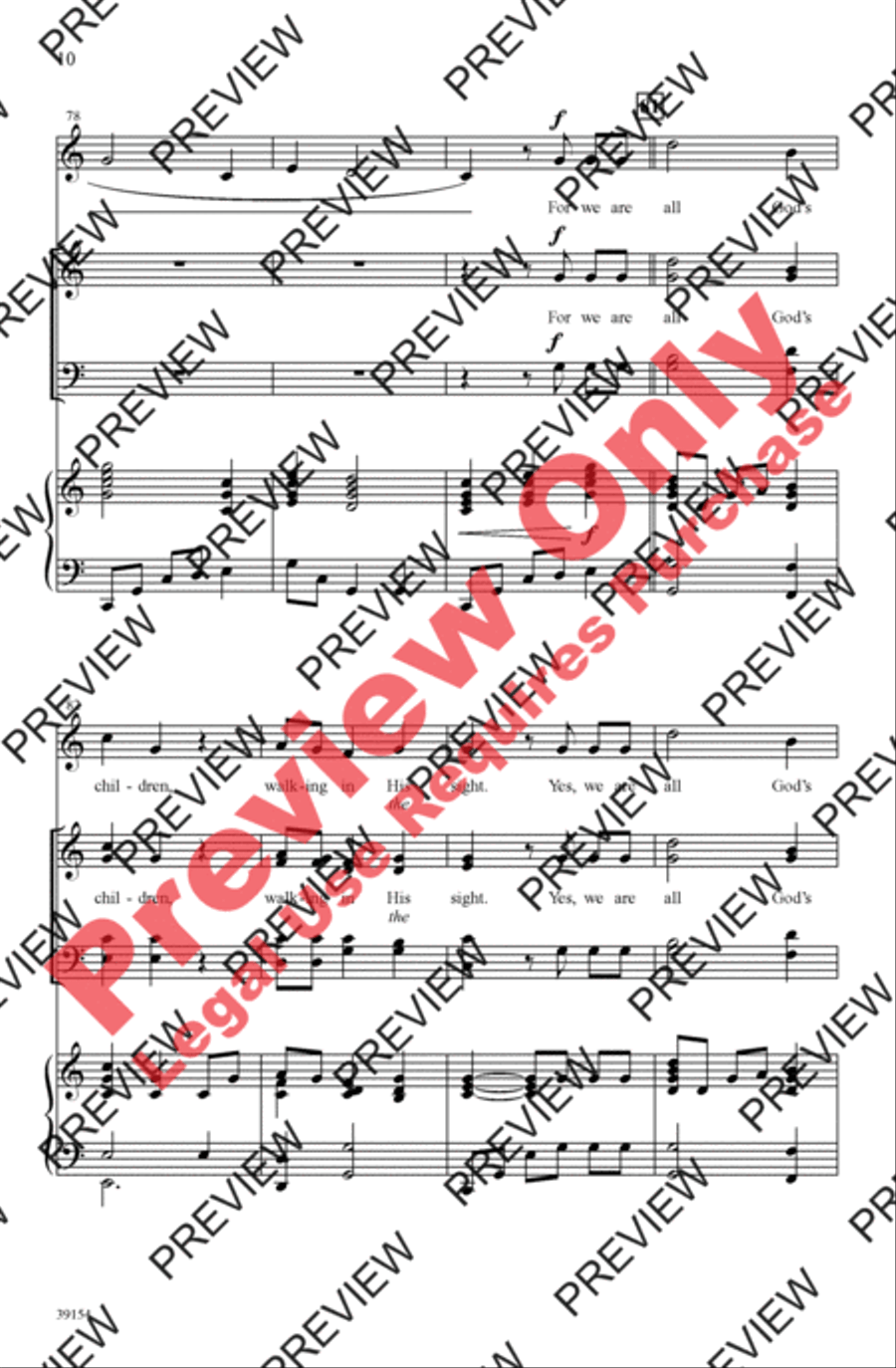 All God's Children All God's Children 4-Part scores gallery preview page 10